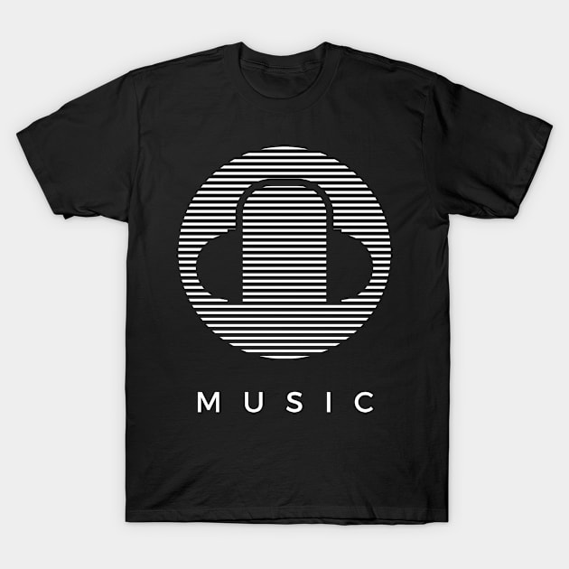 Music Headphones T-Shirt by yapp